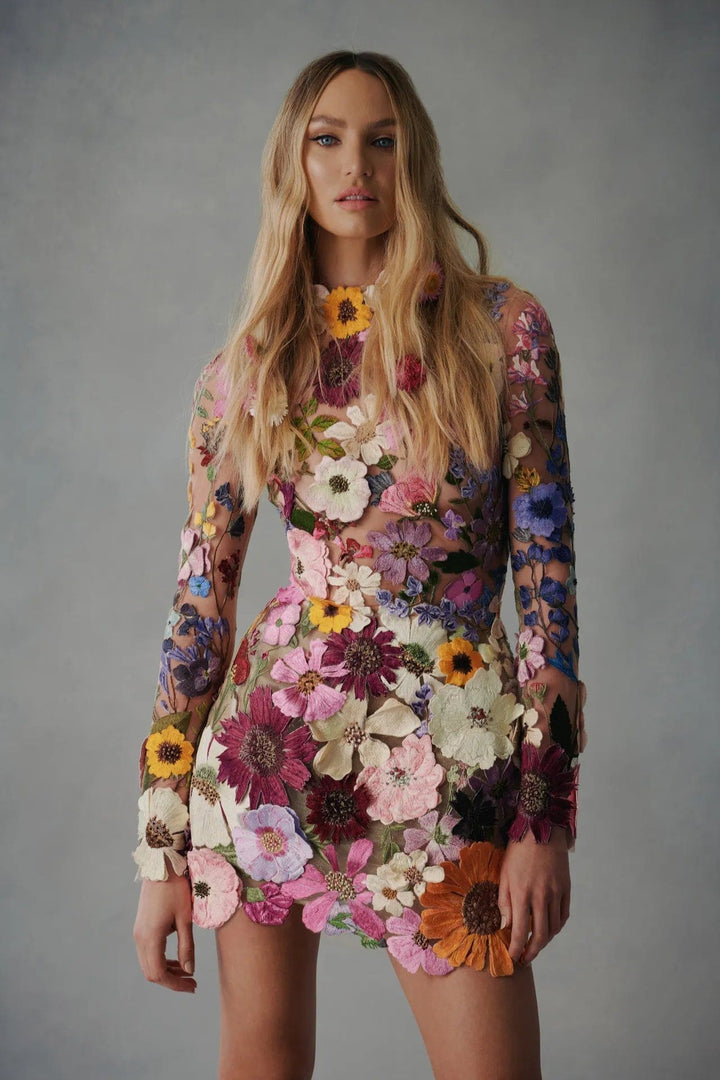 Levoire | Robe À Fleurs Avec Manches Longues