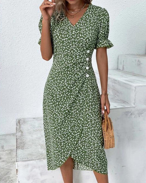 Levoire | Brise D'Été Robe Portefeuille Vert