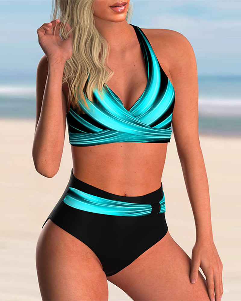 Levoire | Ensemble De Bikini Avec Col Croisé Et Imprimé