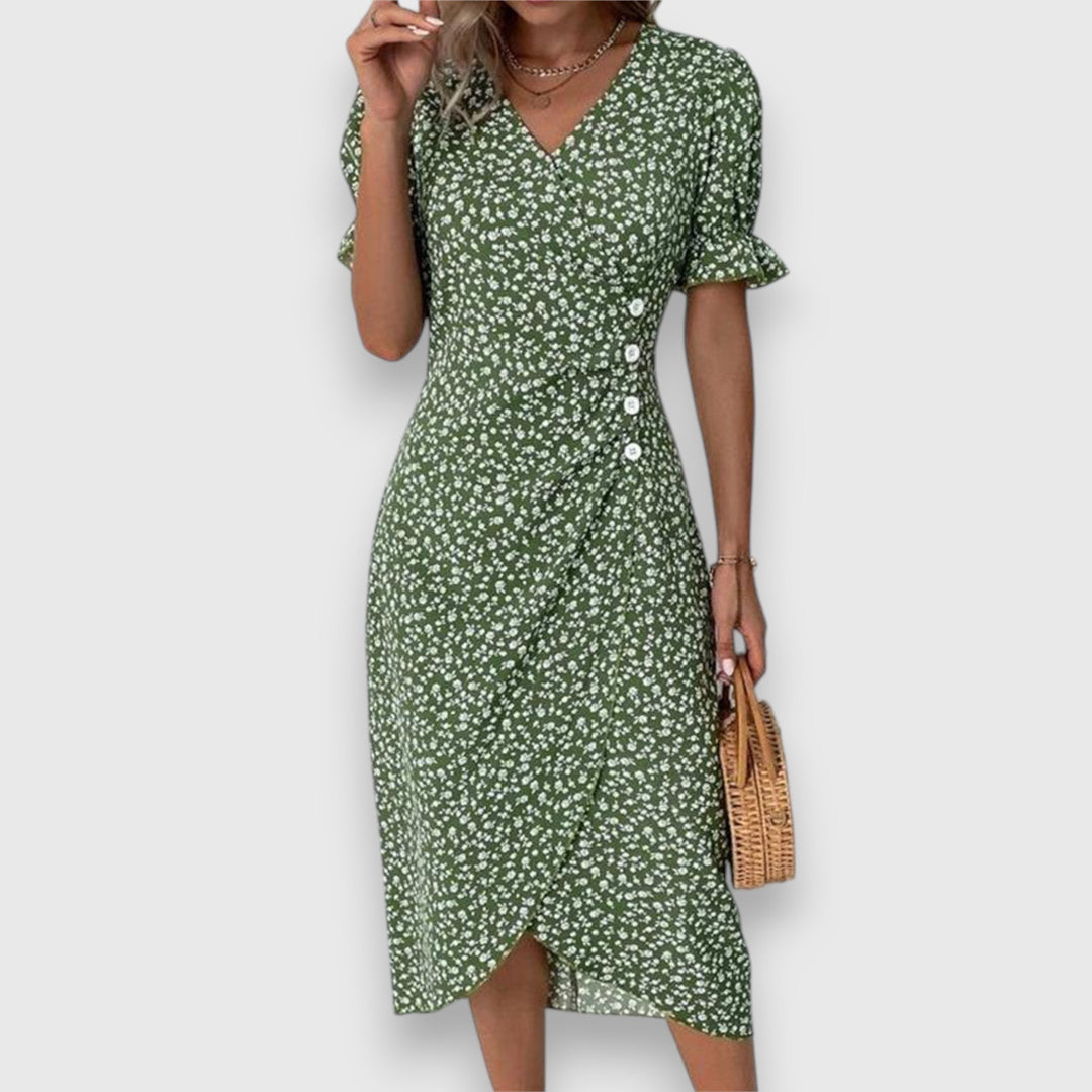 Levoire | Robe Florale Vert