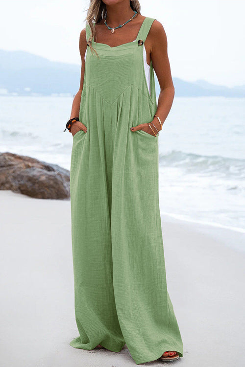 Levoire | Combinaison Confortable Style Bohemian Aere Coupe Detendue Femmes Vert