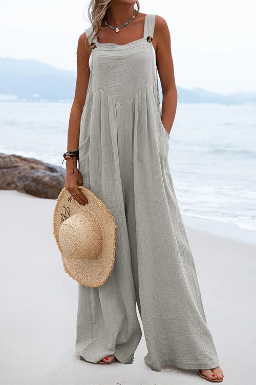 Levoire | Combinaison Confortable Style Bohemian Aere Coupe Detendue Femmes Gris