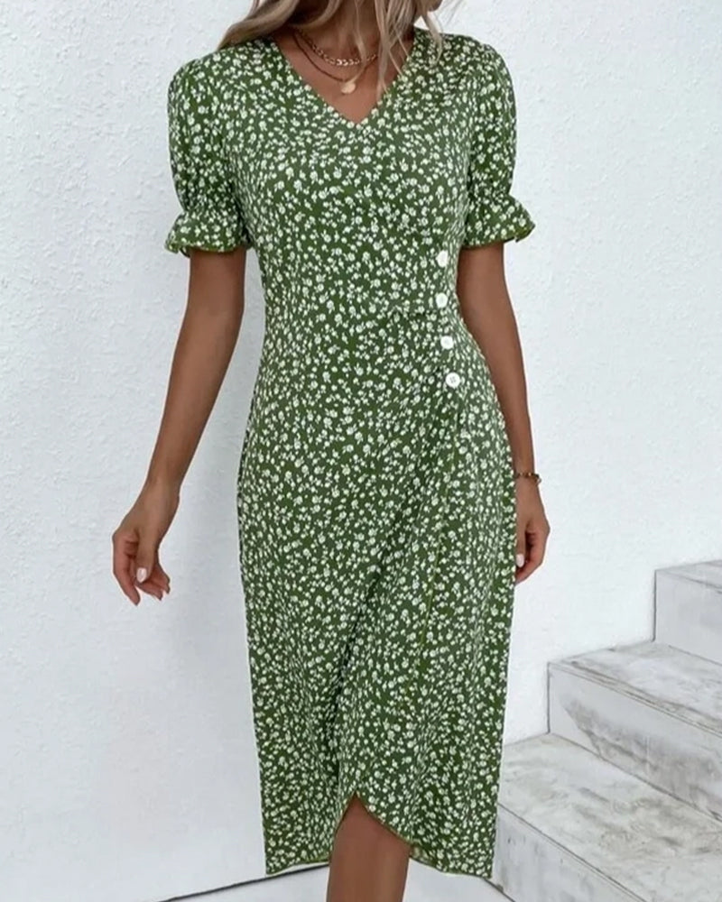 Levoire | Robe À Col V Fleuri