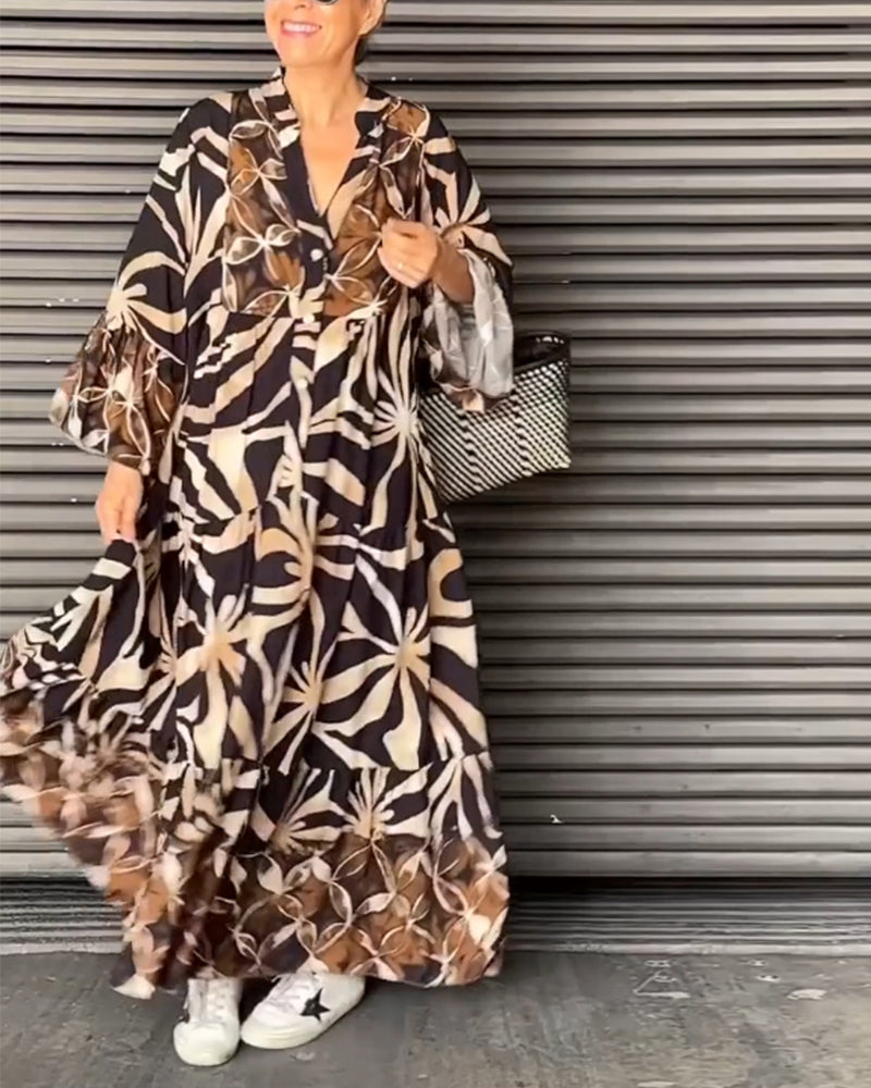 Levoire | Robe Longue À Fleurs Noir
