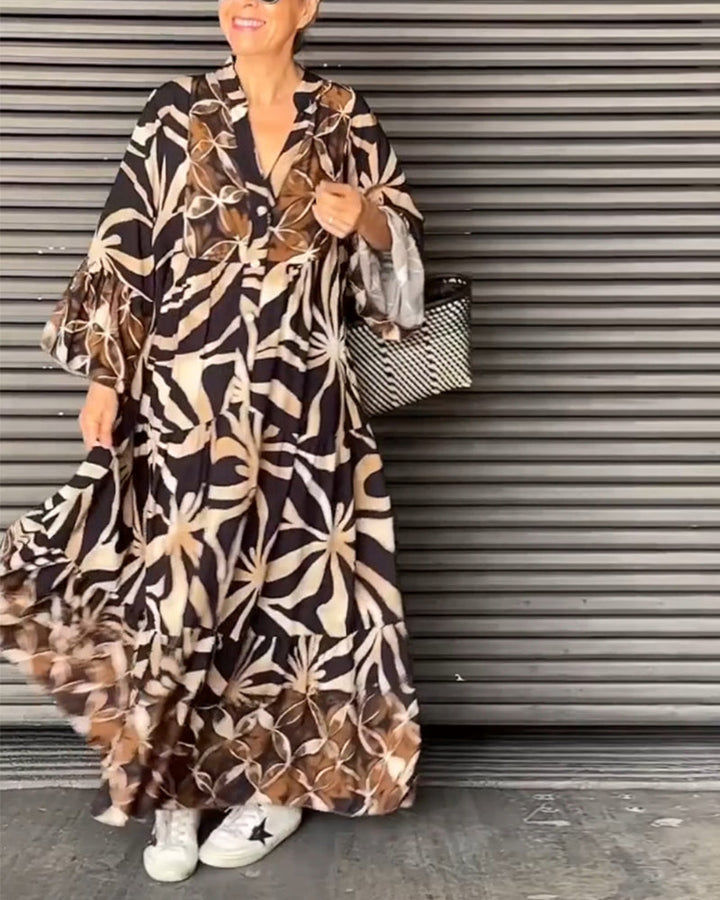 Levoire | Femmes Imprimé Long Maxi Noir