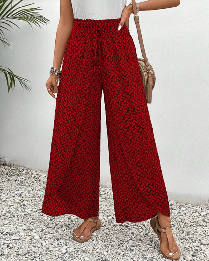 Levoire | Pantalon pour femme avec imprimé géométrique Rouge