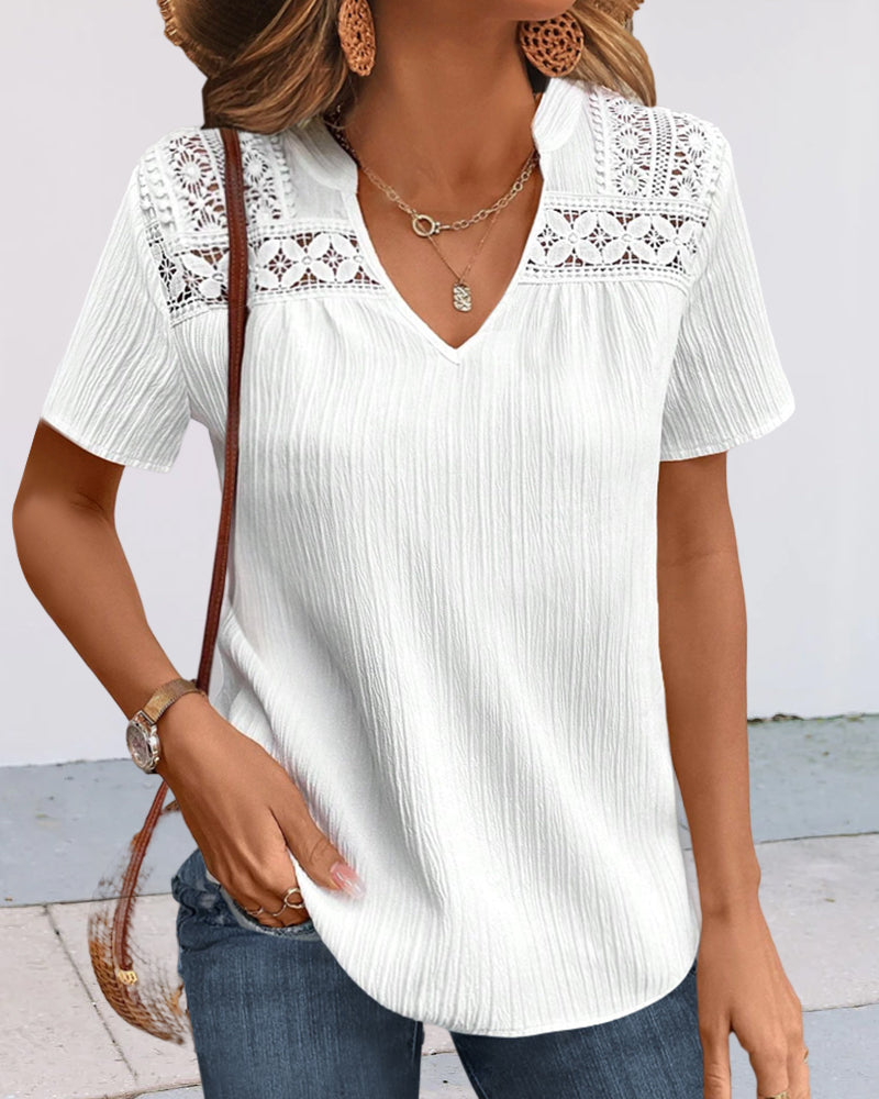 Levoire | T-shirt col V uni