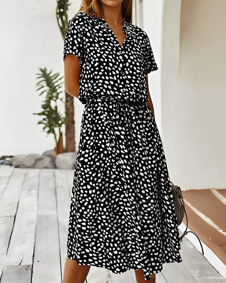 Levoire | Robe Multicolore Avec Motif Noir