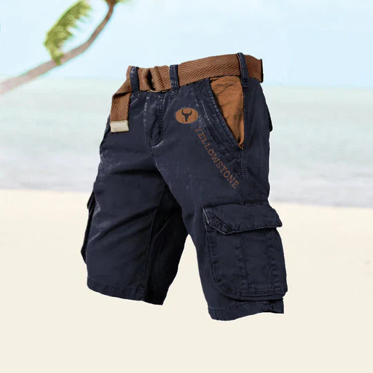 Levoire | Shorts Cargo Avec Plusieurs Poches Bleu marine