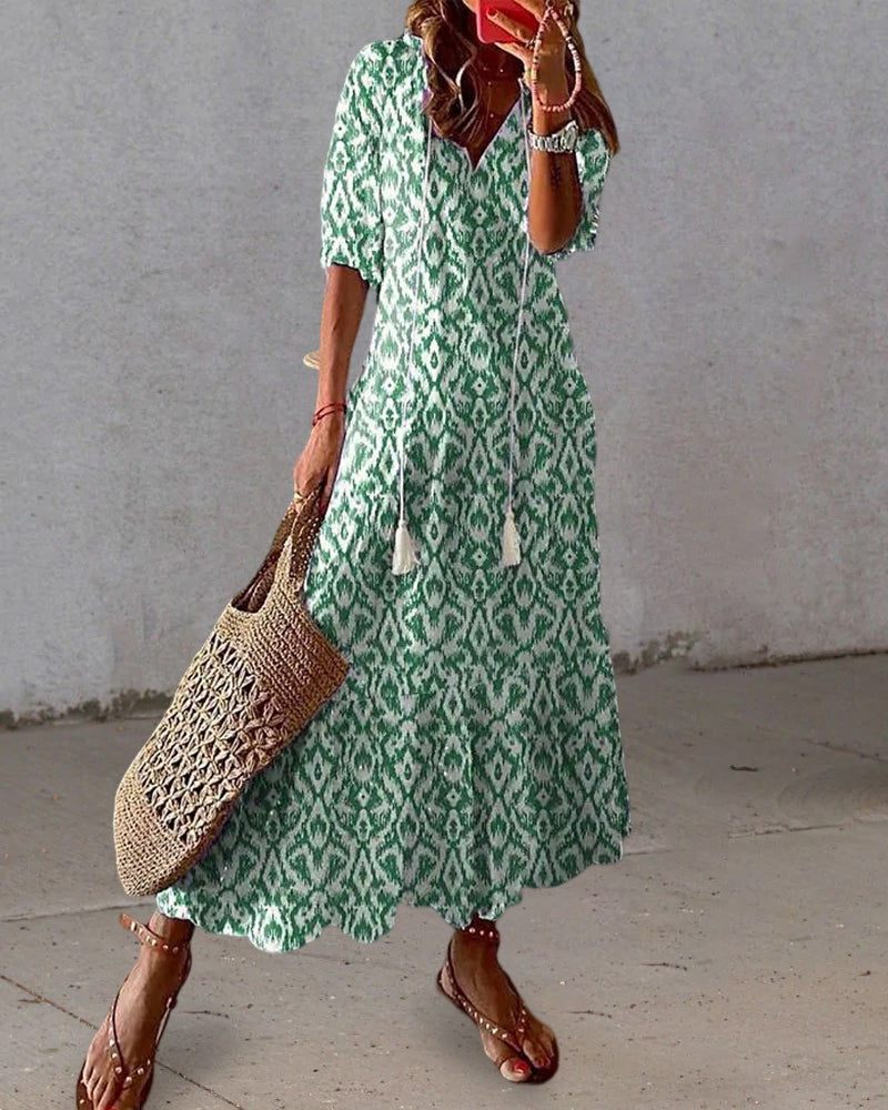 Levoire | Robe Bohème Maxi Avec Une Allure Ibiza En Coton Aerien