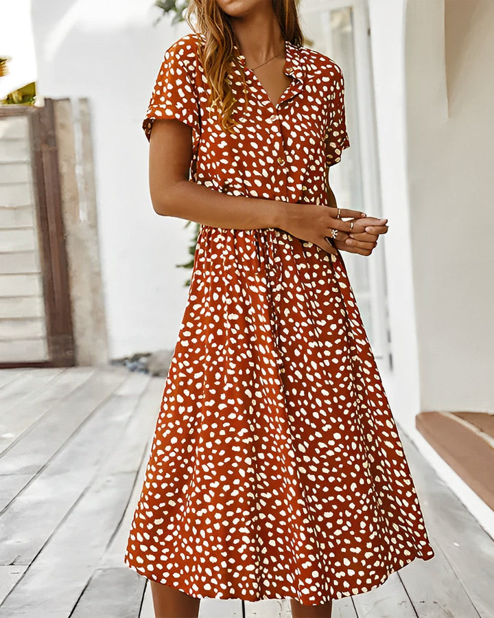 Levoire | Robe À Imprimé Multicolore Orange