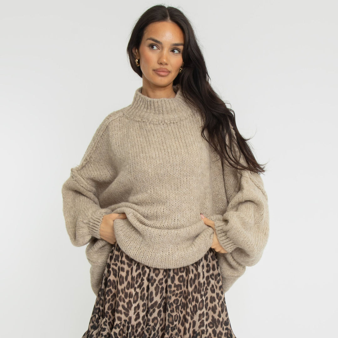 Levoire | Pull Femme Grande Taille Confortable Pour Toutes Les Occasions Beige Taille unique