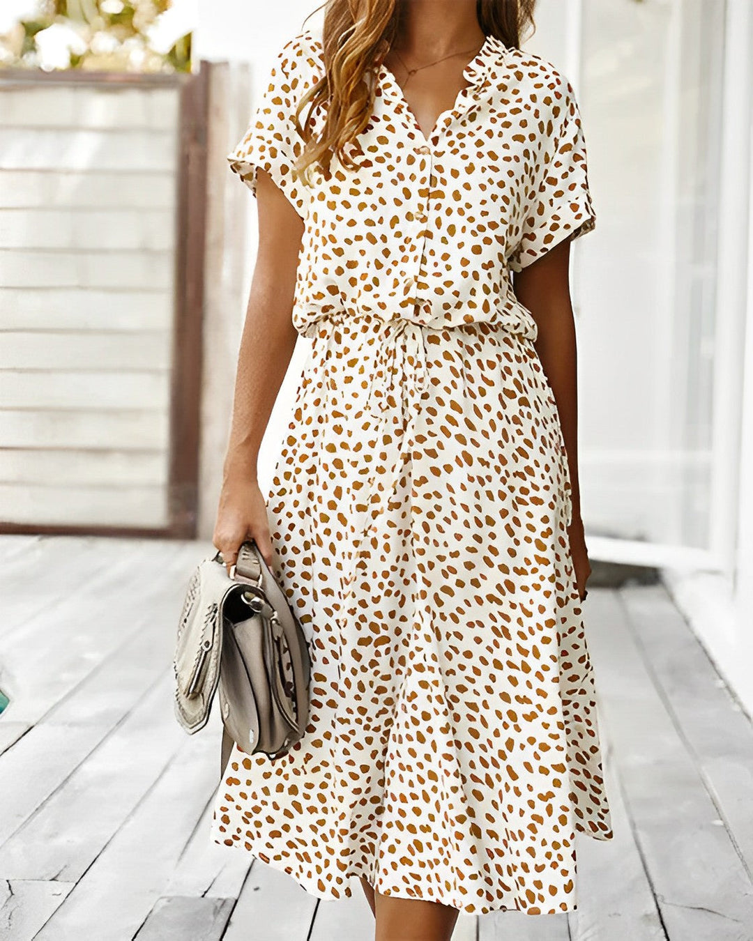 Levoire | Robe À Imprimé Multicolore Blanc