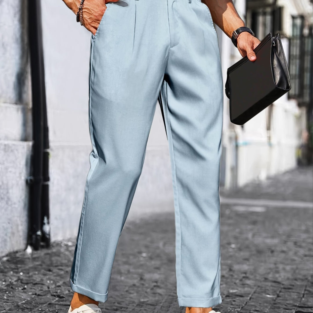 Levoire | Pantalons Slim Fit Stretch Pour Hommes Unis Avec Poches