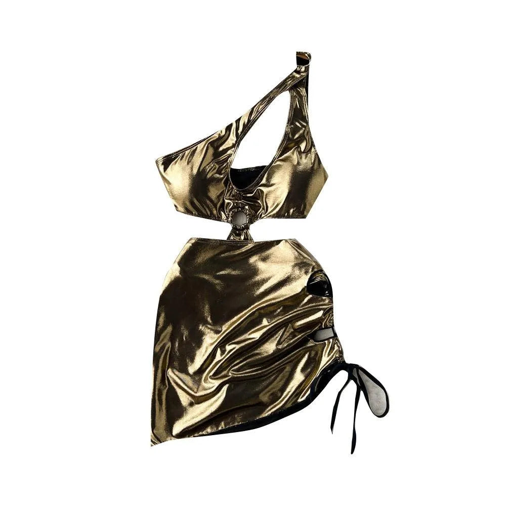 Levoire | Ensemble satin à deux pièces Or