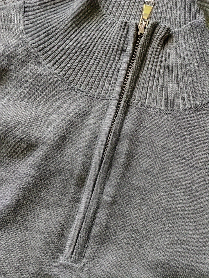 Levoire | Pull À Col Montant En Laine Pour Homme Avec Stretch Élevé Et Fermeture Éclair