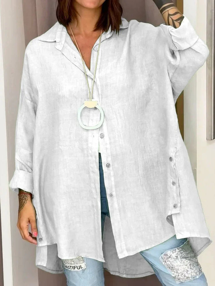 Levoire | Chemise en coton et lin Rento Blanc