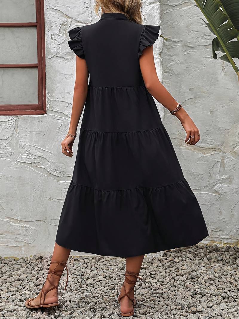 Levoire | Robe Élégante À Manches Volantées Pour Le Printemps Et L'Été