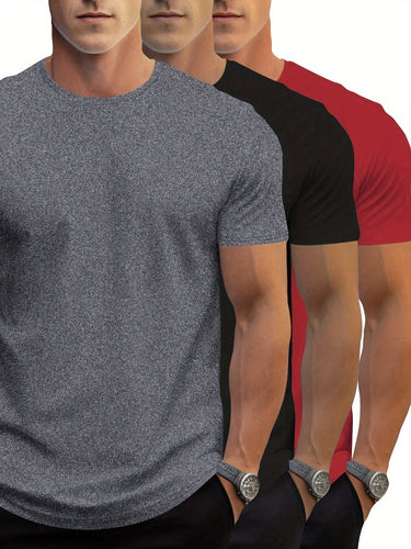 Levoire | Setti 3 T-Shirts Pour Hommes À Manches Courtes Et Col Rond