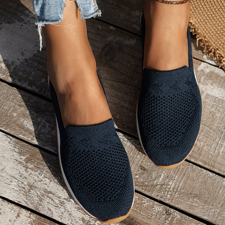 Levoire | Robe Rayée Vive Bleu foncé