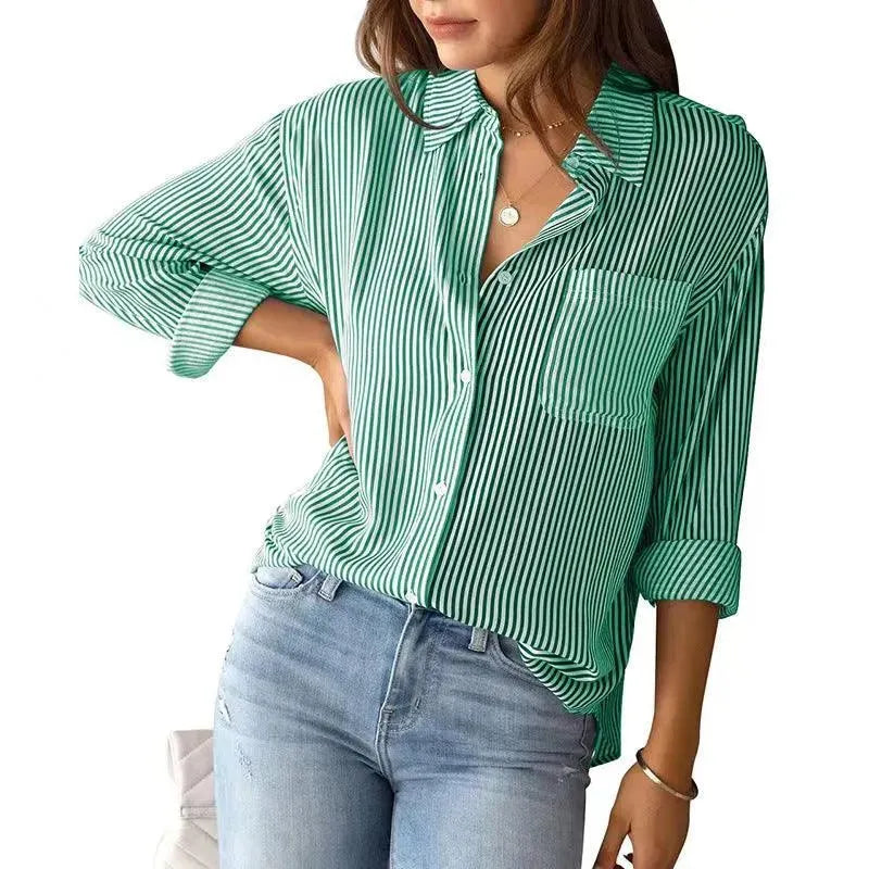 Levoire | Chemise rayée pour femmes Vert