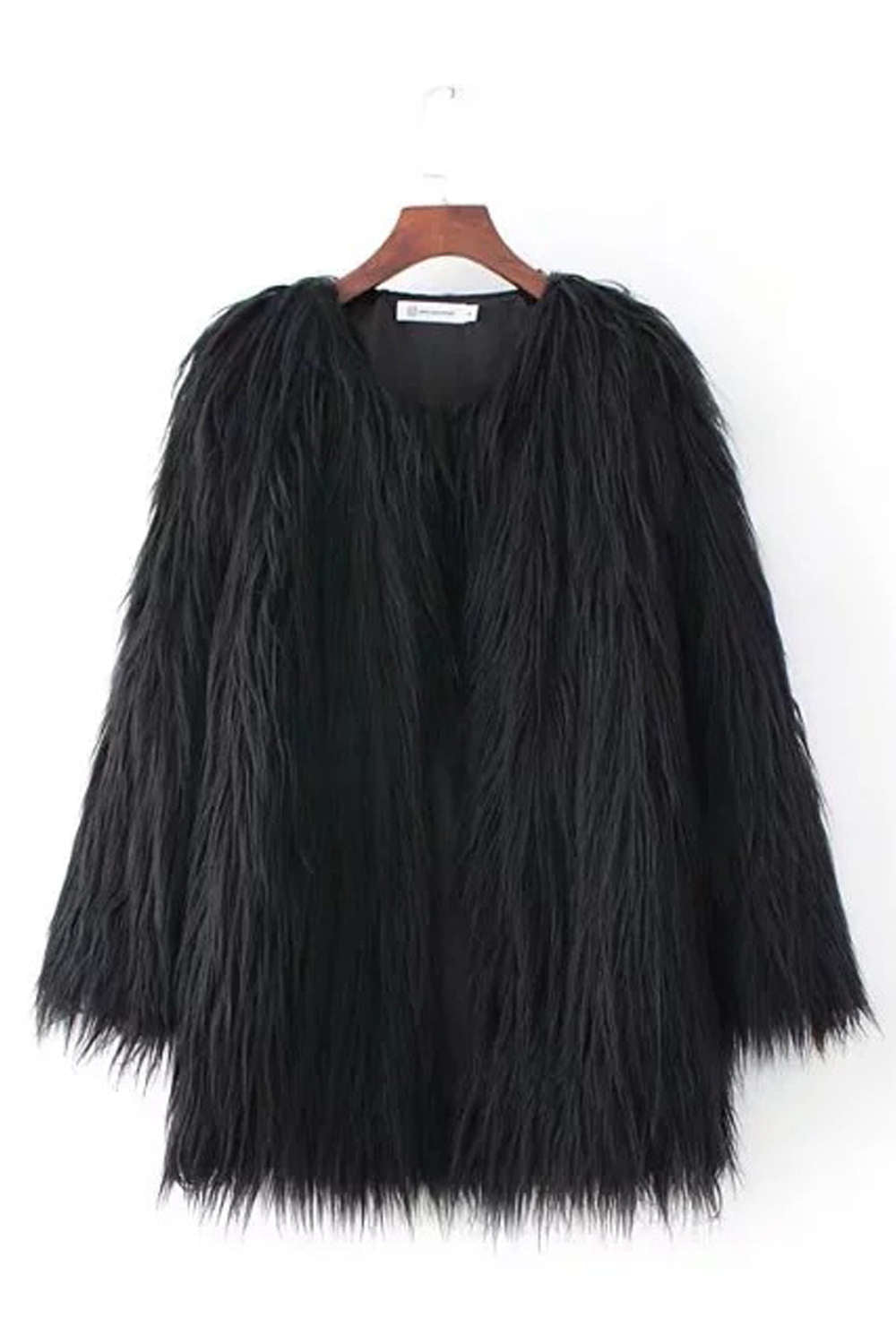 Levoire | Manteau chaud en fausse fourrure à manches longues