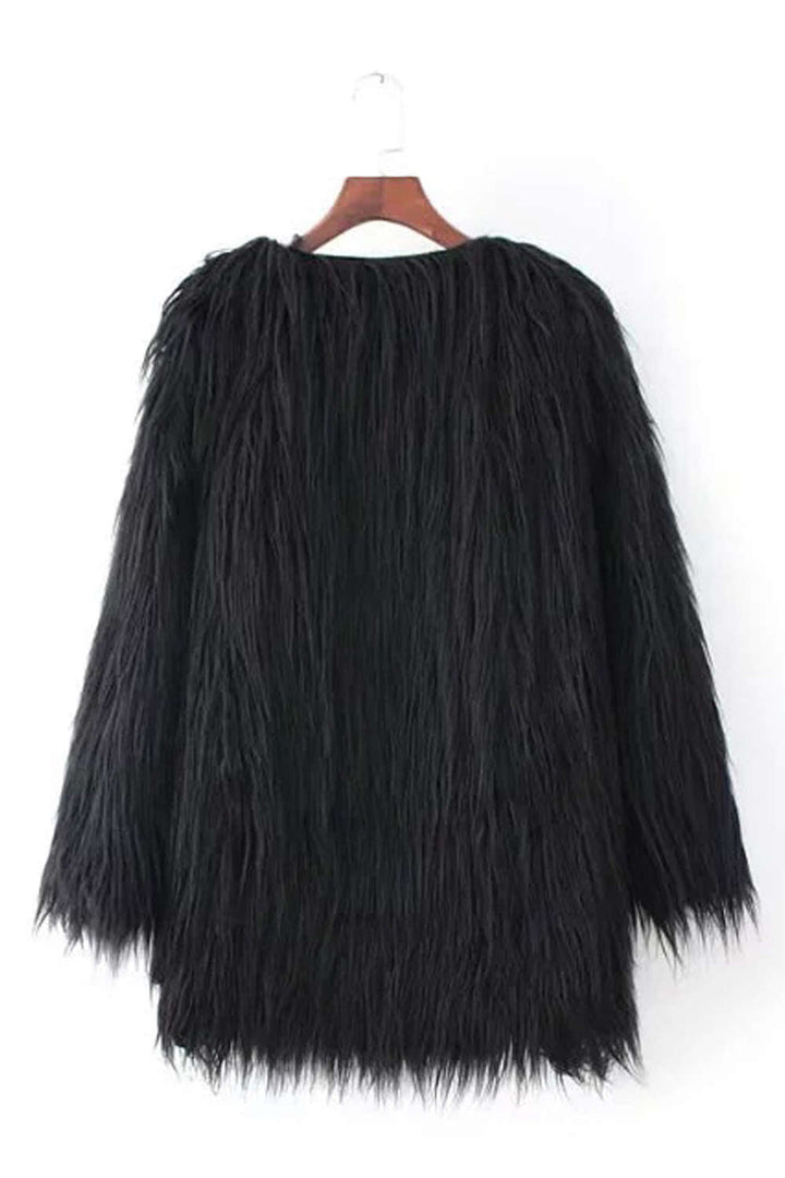 Levoire | Manteau chaud en fausse fourrure à manches longues