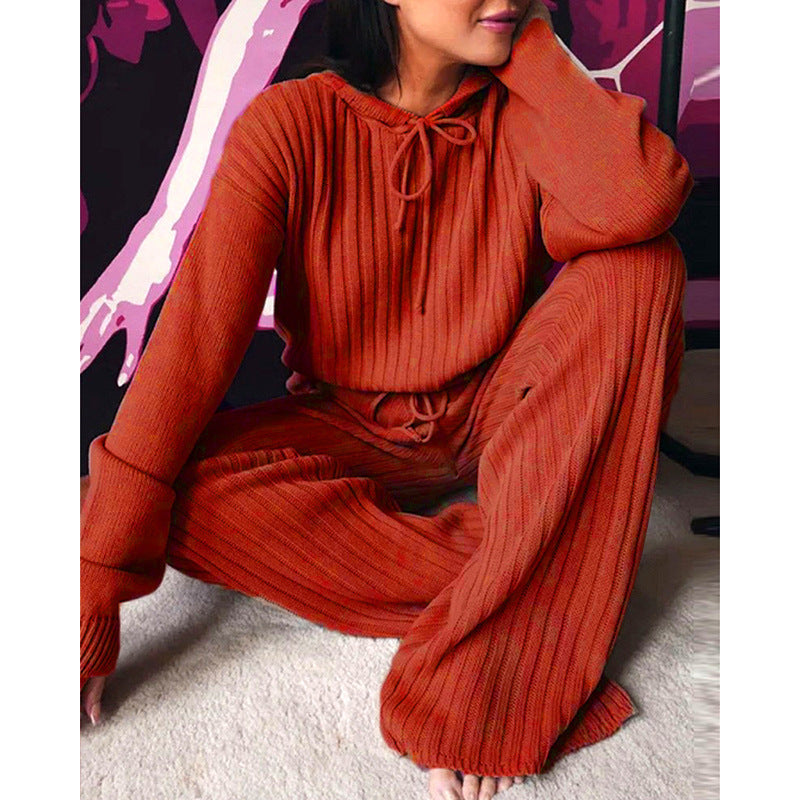 Levoire | Femme Sweat à capuche long à manches relaxé robe Orange