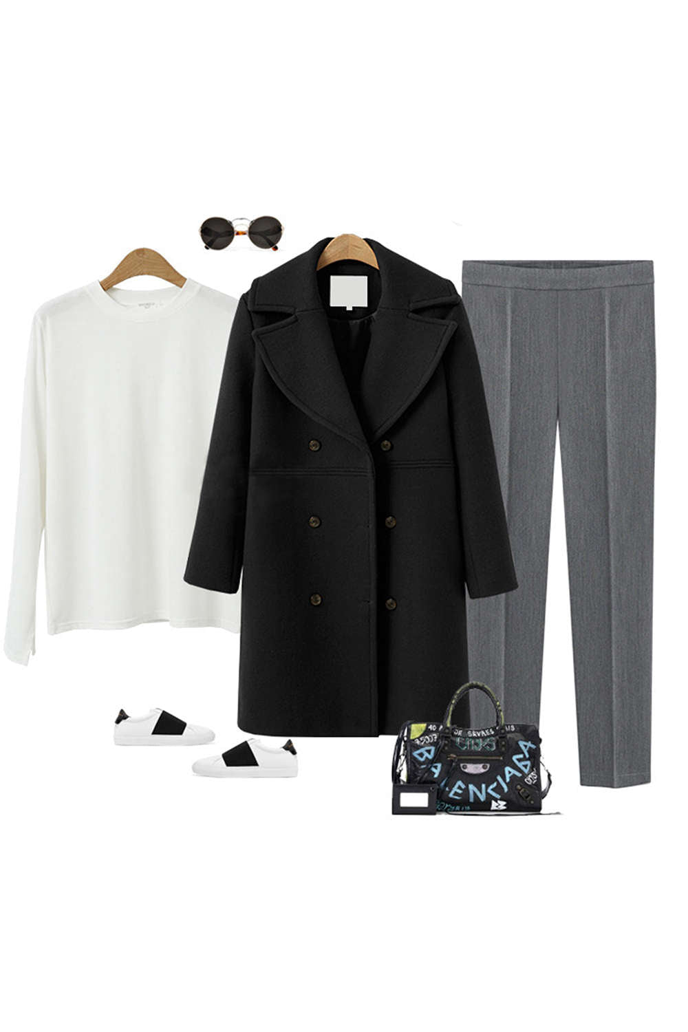 Levoire | Manteau Long en Laine à Revers Simple