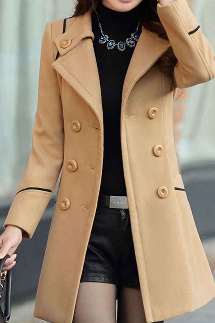 Levoire | Manteau en mélange à double boutonnage pour femmes