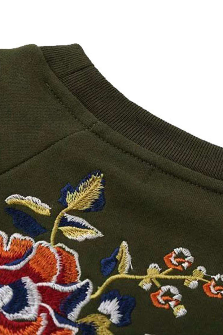Levoire | Sweat-shirt à col rond floral brodé