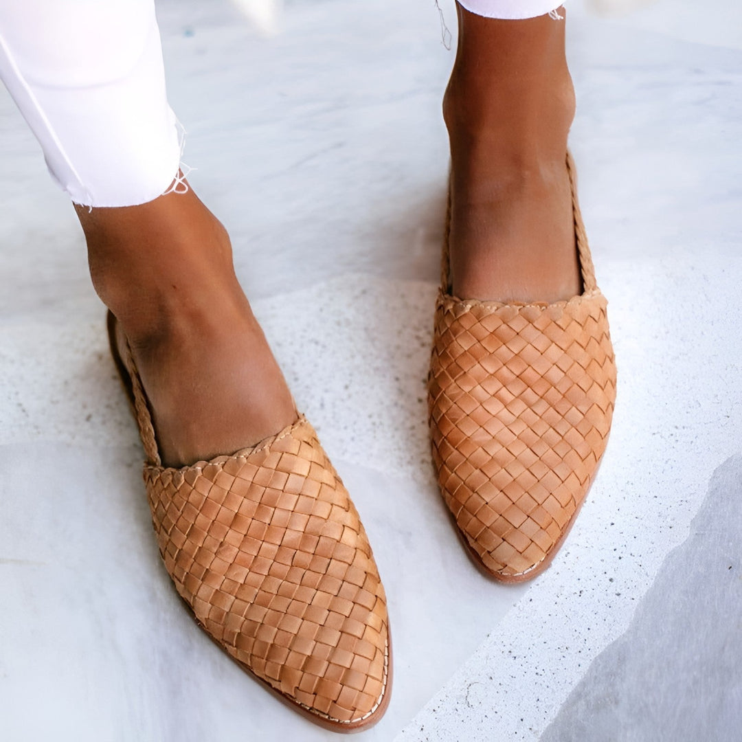 Levoire | Sandales Tressées Orthopédiques Élégantes Beige