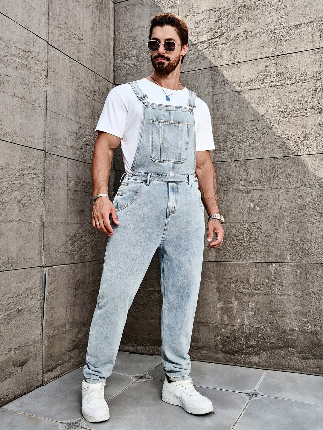 Levoire | Mélange De Coton Denim Couverture Homme Bleu clair