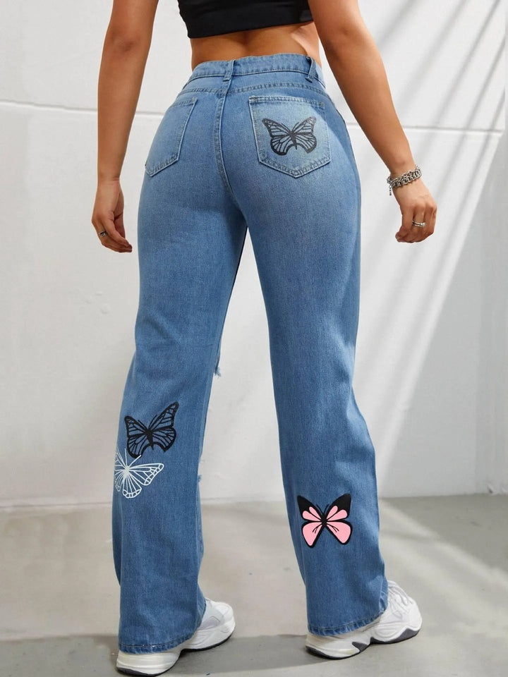 Levoire | Jeans droits taille haute pour femmes