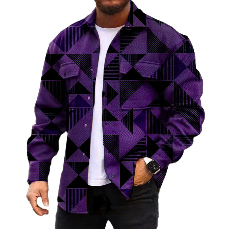 Levoire | Veste À Boutons Avec Poches Pour Hommes Lilas