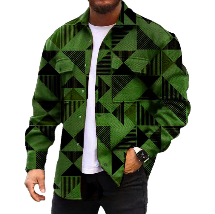 Levoire | Veste À Boutons Avec Poches Pour Hommes Vert