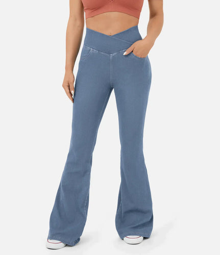 Levoire | Pantalons en jean taille haute de forme courbée