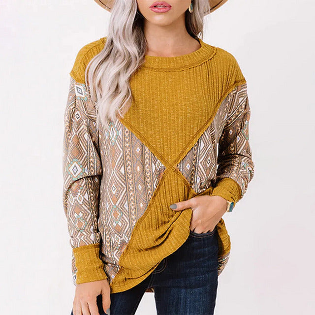 Levoire | Shirt Patchwork À Imprimé Géométrique Jaune