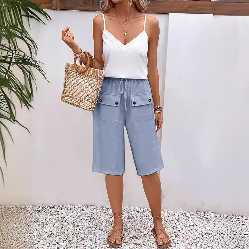 Levoire | Pantalon Floral Décontracté Bleu S