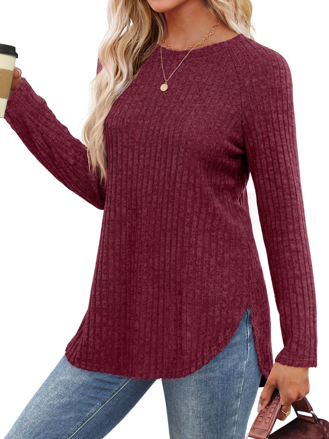 Levoire | Col rond T-shirt à manches raglan