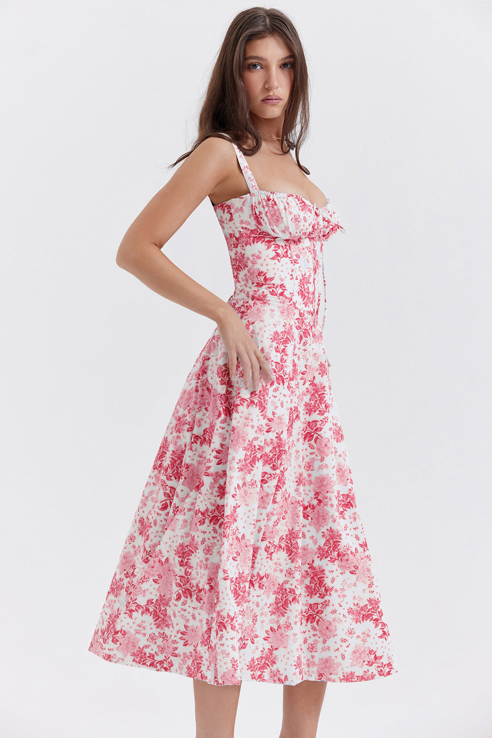 Levoire | Robe Vintage Florale Cintrée Rot