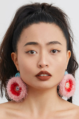 Levoire | Boucles D'Oreilles Rondes En Peluche Macaron