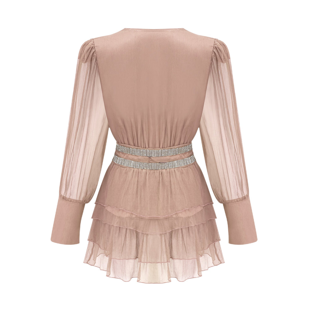 Levoire | Robe Mini En Soie Ornée De Cristaux