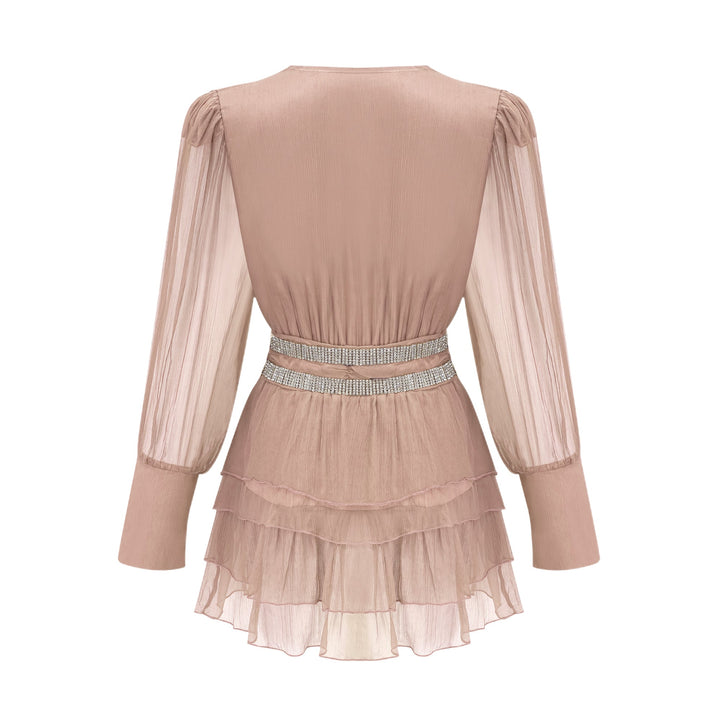 Levoire | Robe Mini En Soie Ornée De Cristaux