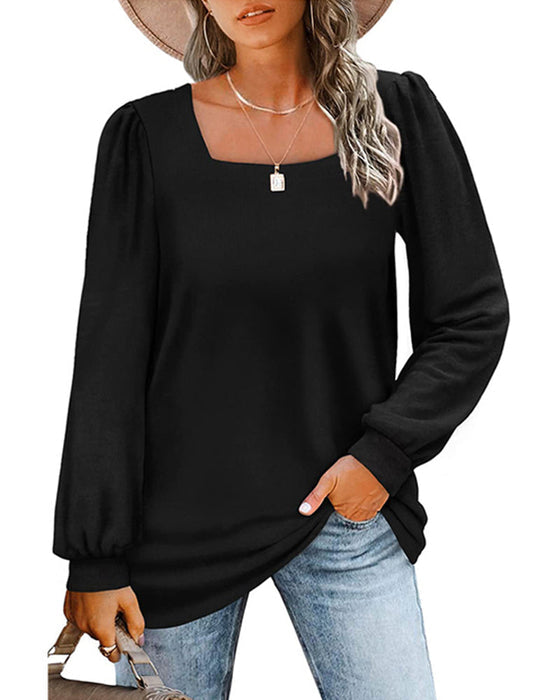 Levoire | T-shirt à manches longues élégante Noir