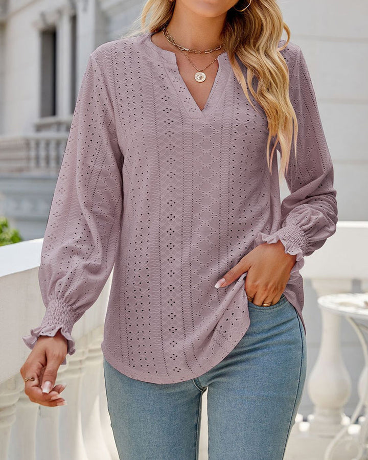 Levoire | Blouse Élégante Avec Détails En Volants Gamle Rose