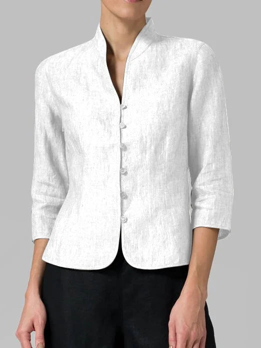 Levoire | Blouse Classique Pour Femme Avec Boutons Blanc