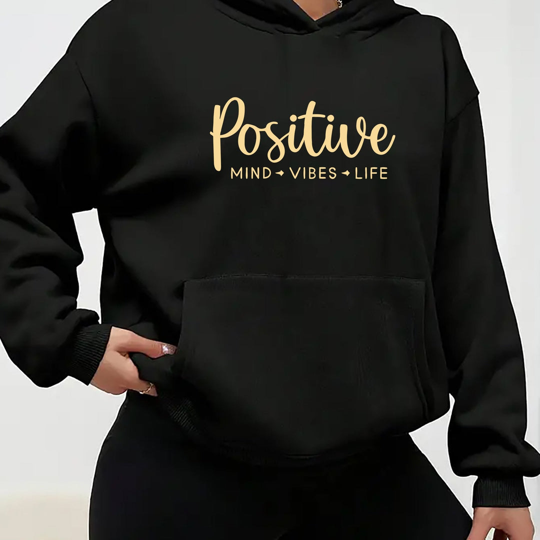Levoire | Sweat À Capuche Élégant Pour Femmes Avec Imprimé Lettre Et Poche Kangourou