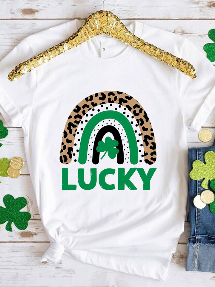 Levoire | LUCKY Col rond Manches courtes T-shirt Blanc