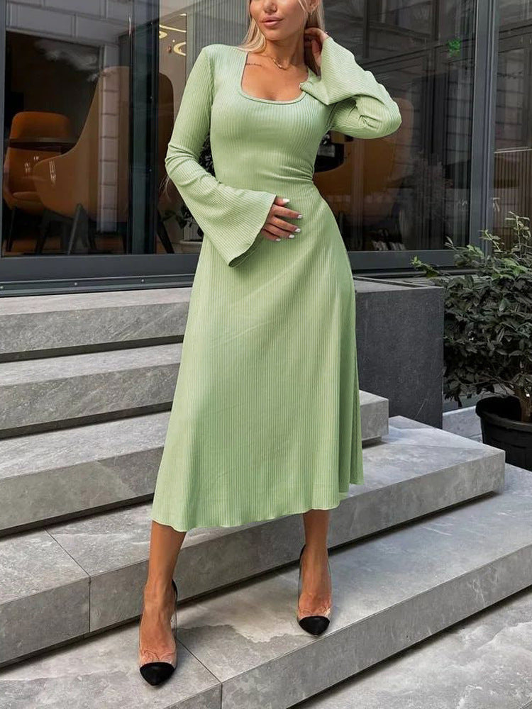 Levoire | Robe Cloche À Manches Longues Vert clair